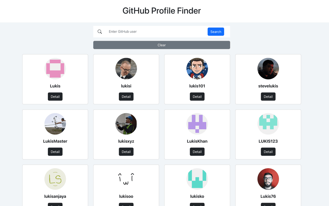 GitHub Finder